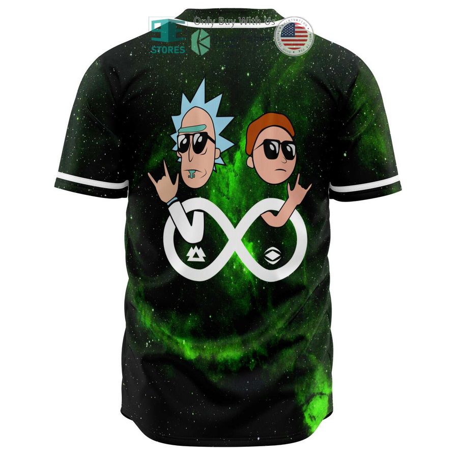 BEST Rick Morty Family green galaxy Baseball Jersey