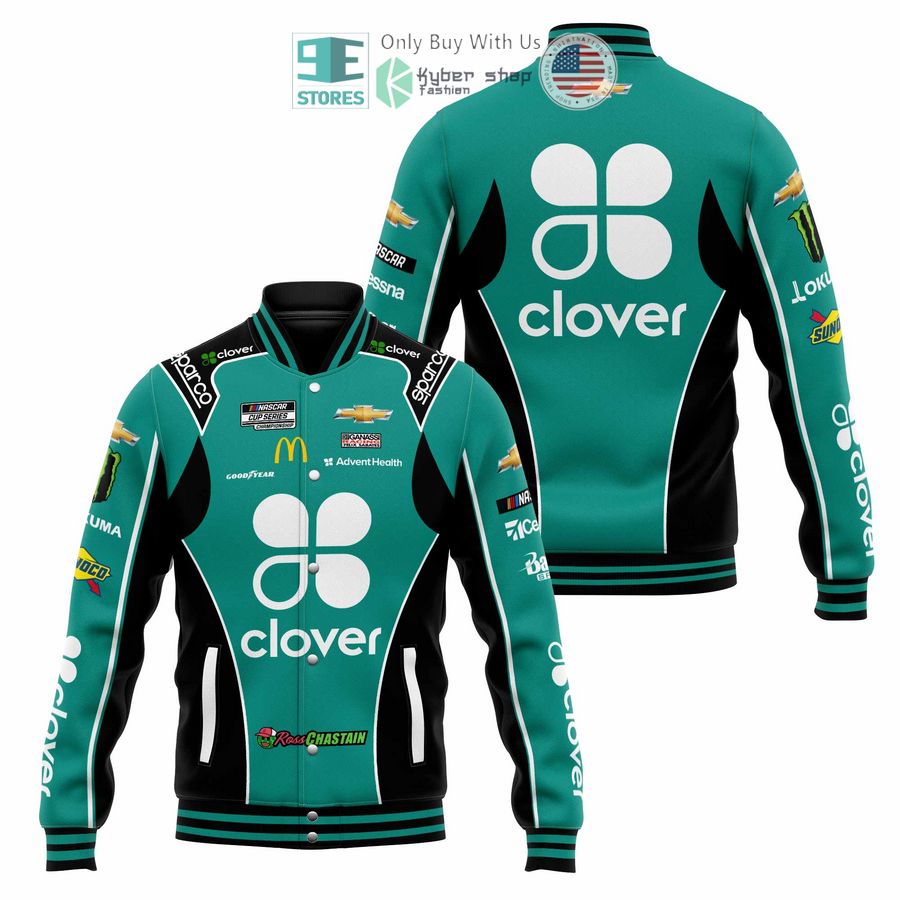 BEST Ross Chastain Clover Baseball Jacket