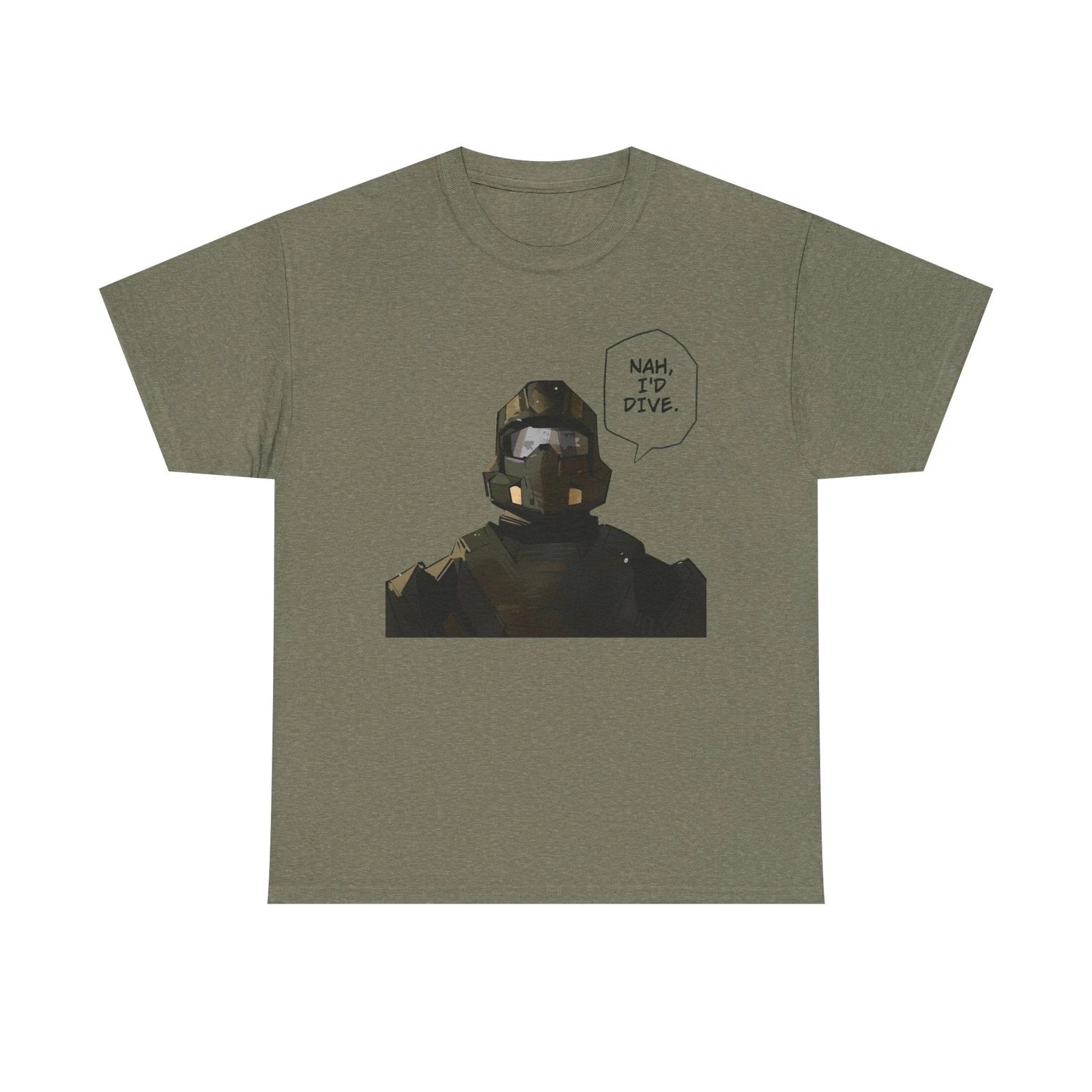 Hell Divers Ill Dive Gaming Graphic T Shirt Unisex Heavy Cotton Tee