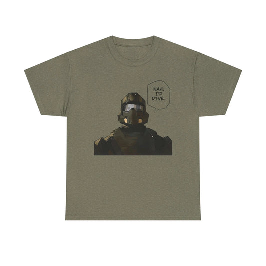 Hell Divers Ill Dive Gaming Graphic T Shirt Unisex Heavy Cotton Tee