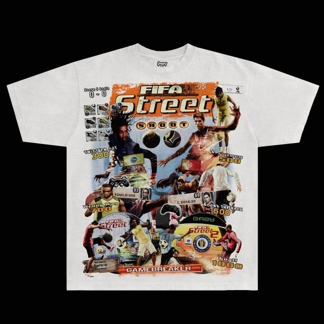 Retro FIFA Street video game Boot Graphic Tee Unisex Short Sleeve Shirt S-5XL