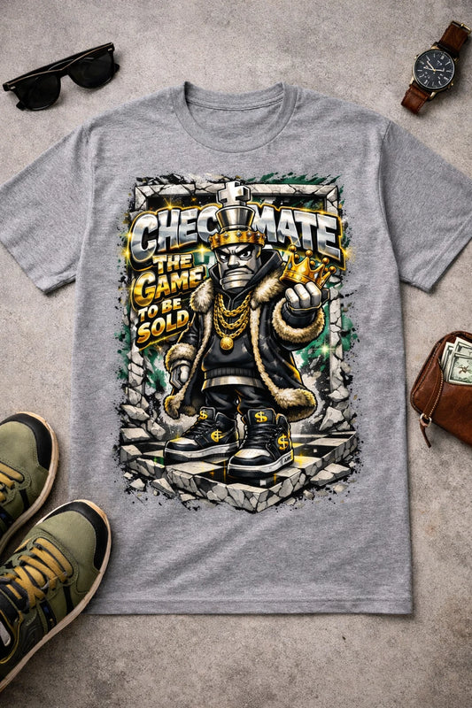 Big & Tall Mens Tee Shirt Checkmate The Game is to Be Sold Streetwear  Sneaker T