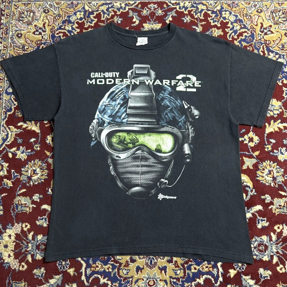 2009 Call of Duty Modern Warfare 2 MW T-Shirt Video Game Promo Graphic Tee