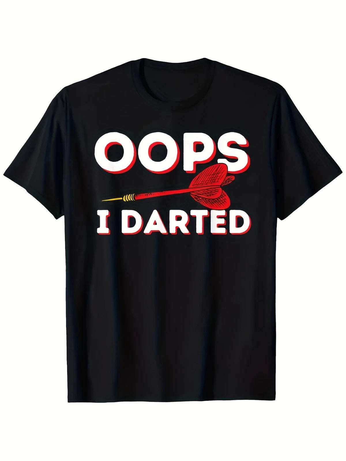 Oops I Darted Funny Darts Player T-Shirt Humor Dart Game Graphic Tee Gift