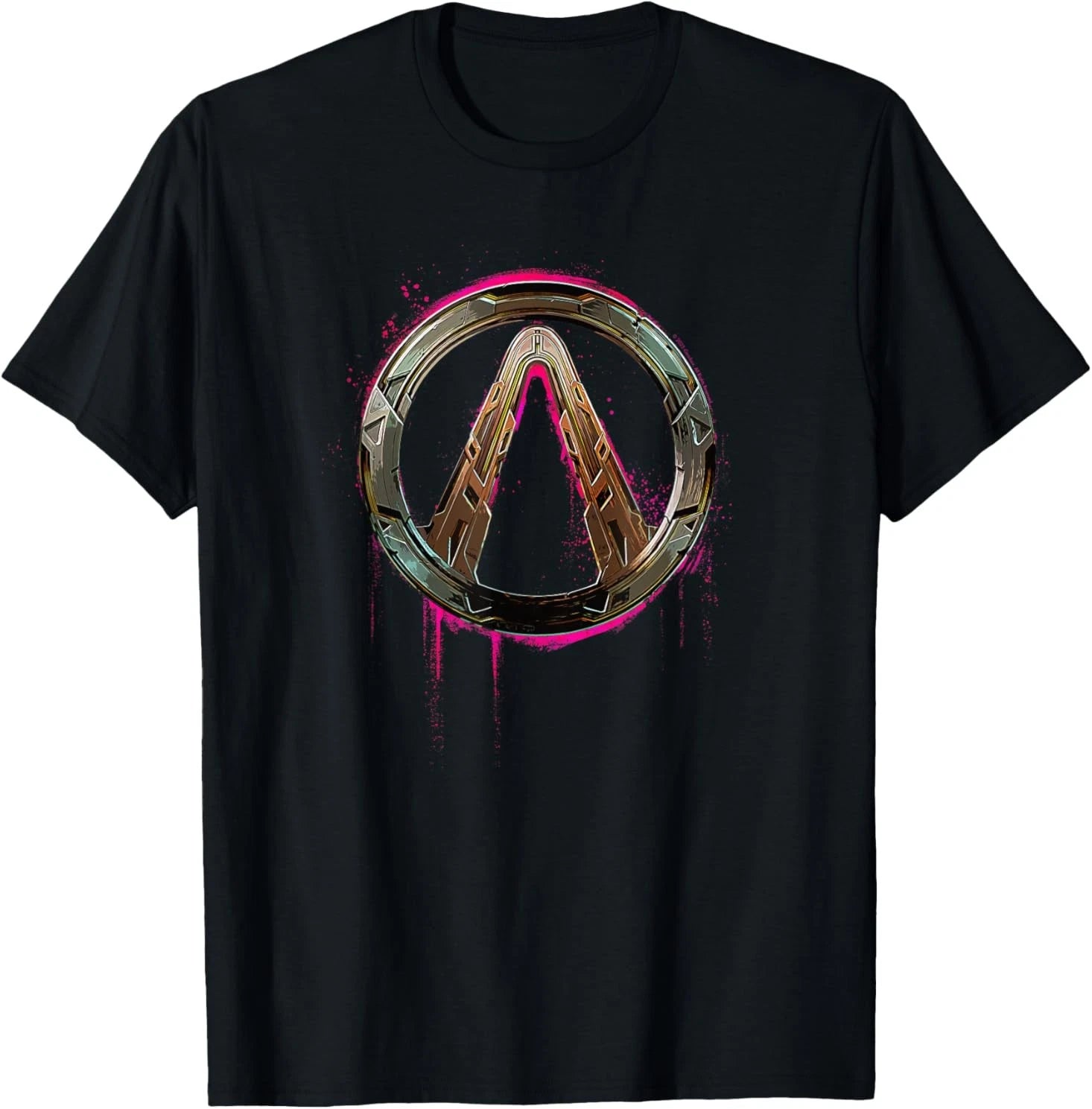Borderlands 4 Graffiti Vault Logo Pink Video Game T-Shirt TRENDING