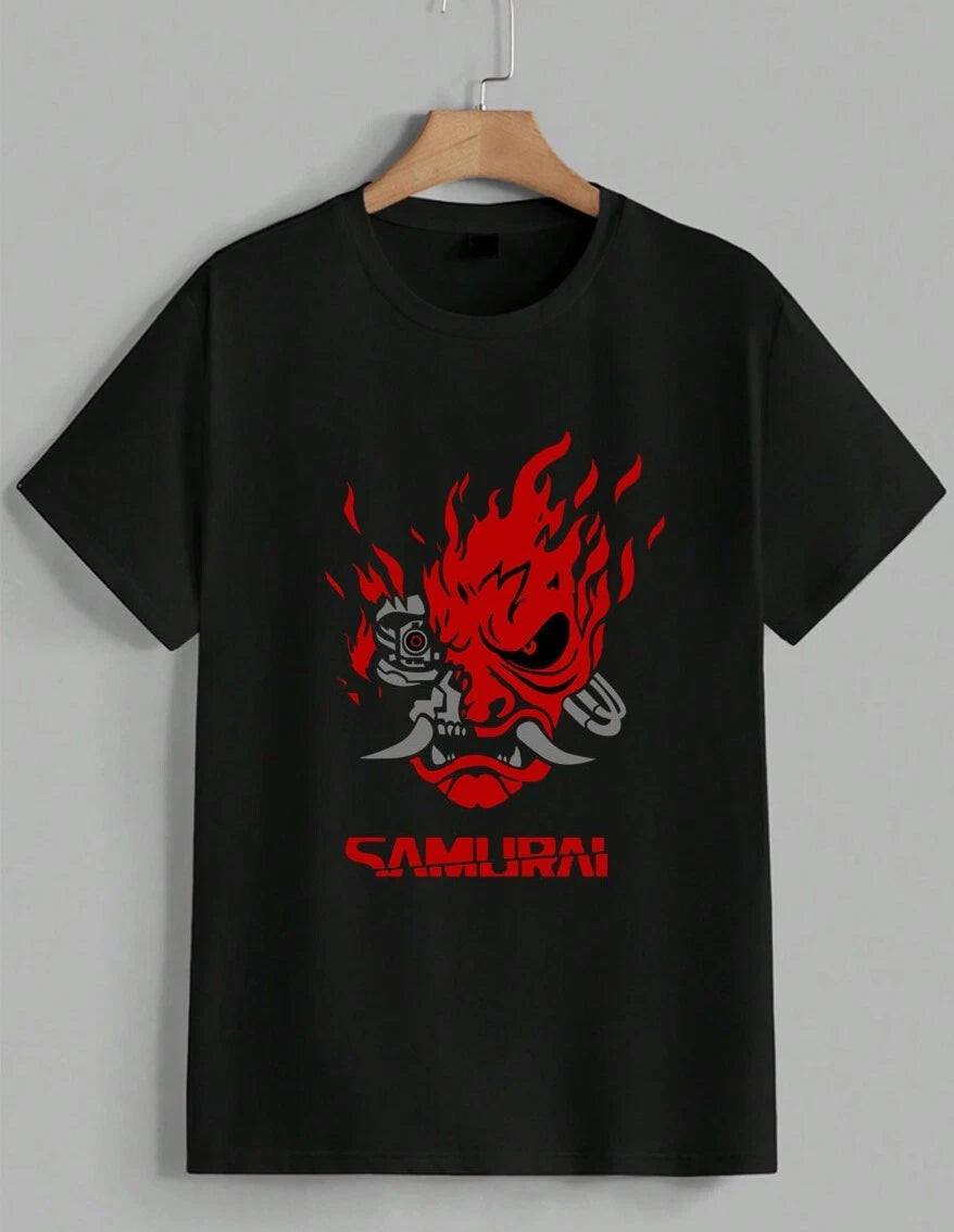 Cyberpunk 2077 Samurai Band Johnny Silverhand Video Game Anime T-Shirt Unisex