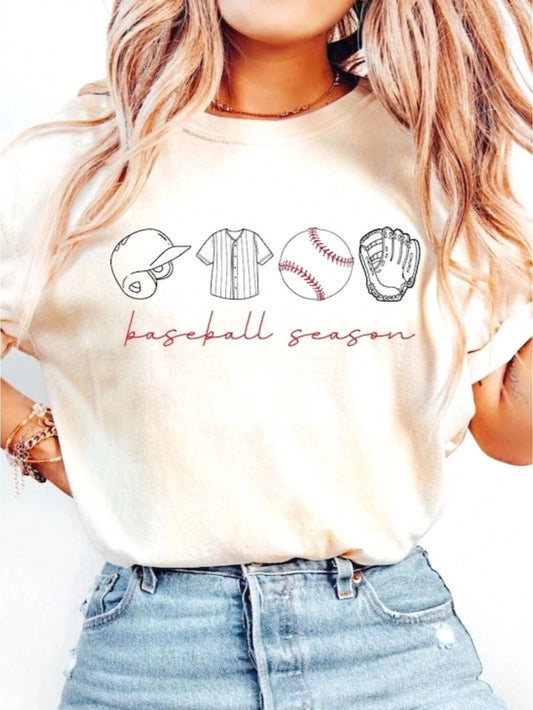 Baseball Season Game Day T-Shirt Women Men College Baseball Funny Gift Tee