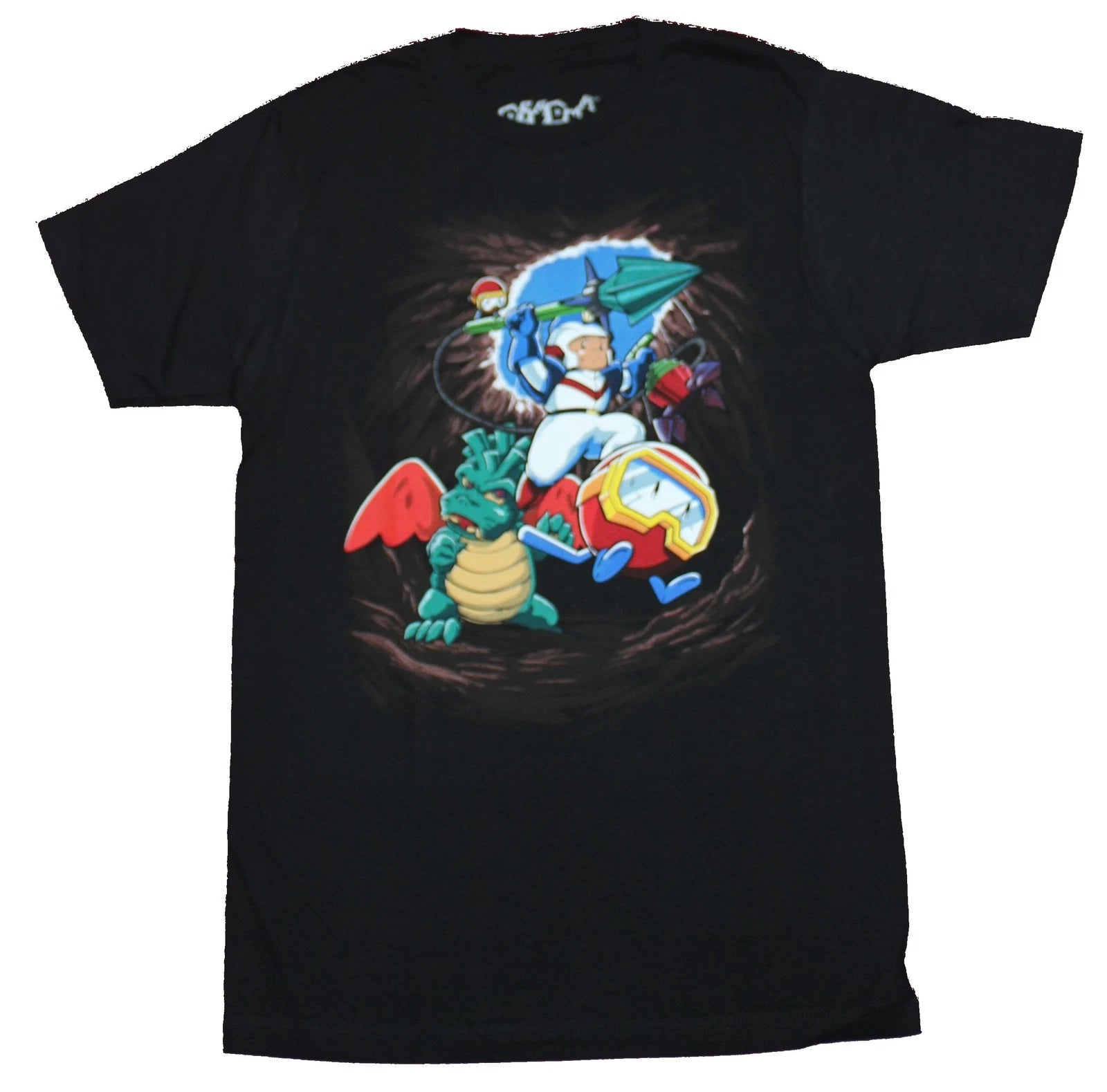 Dig Dug Adult New T-Shirt - Classic Game Cabinet Art