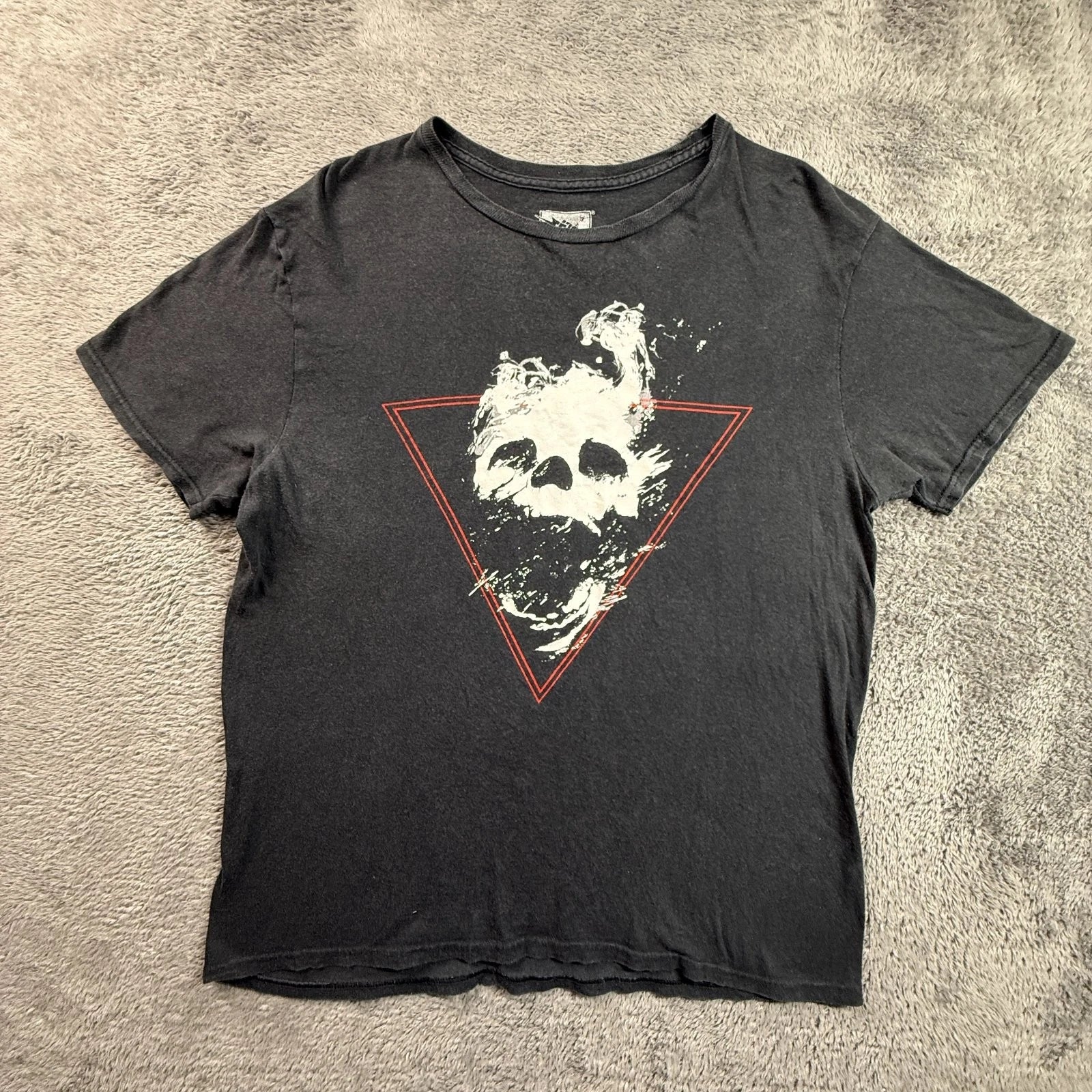 Bungie Destiny 2 Darkness Zone Skull Graphic T-Shirt L Large Gray Gaming Tee