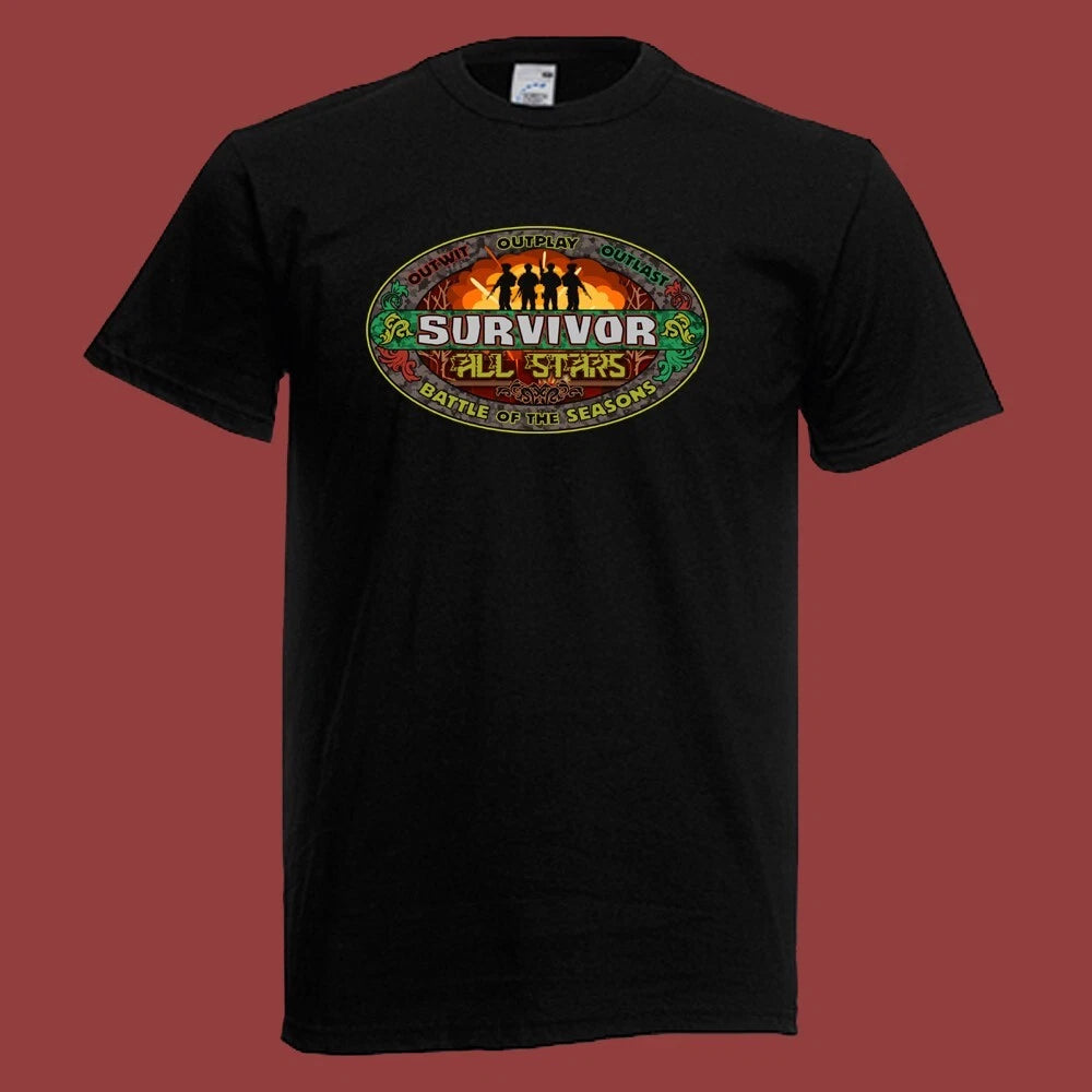 Survivor All Stars Game Show TV Show Men's Black Size S-5XL