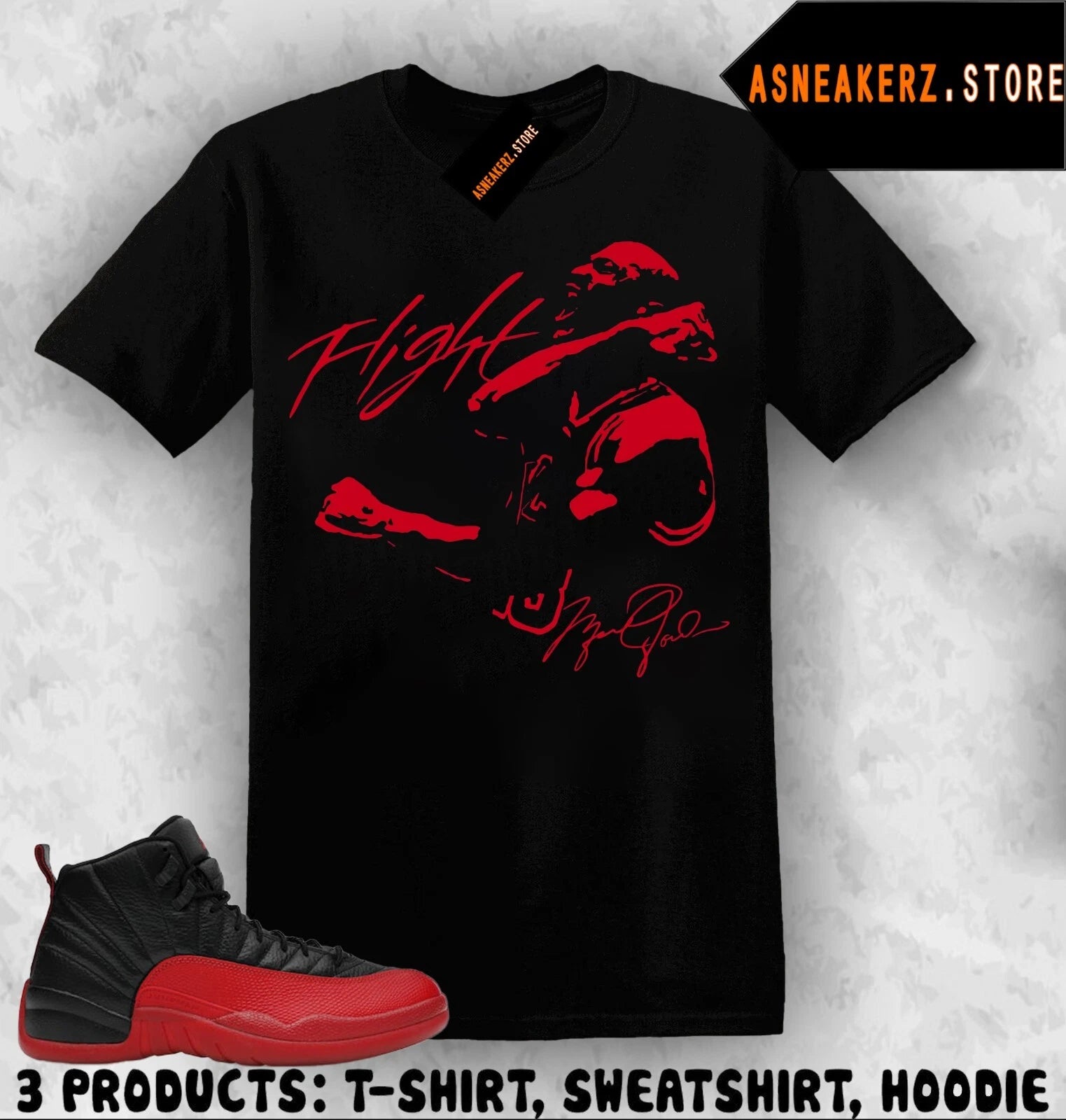 Tee Shirt Matching AJ 12 Flu Game To Match Sneaker 23 MJ Victory 12s T-Shirt