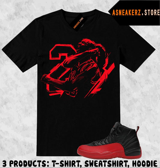 Shirt To Match AJ 12 Flu Game Sneaker Matching Tee Retro MJ 23 Victory T-Shirt