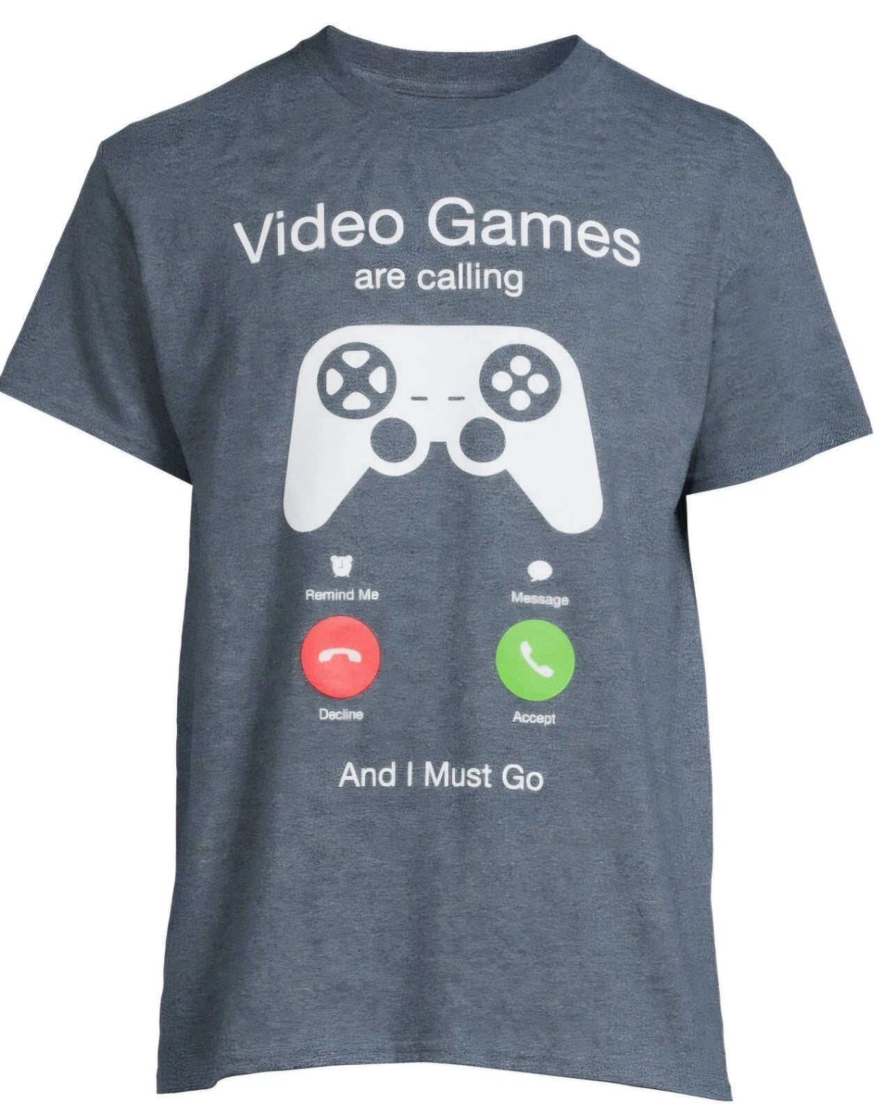 New Video Games are Calling And I Must Go Gray Graphic T-Shirt 3XL 54-56