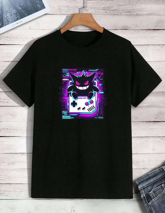 Gengar Gamer Gameboy T-Shirt Retro Anime  Graphic Tee - Unisex
