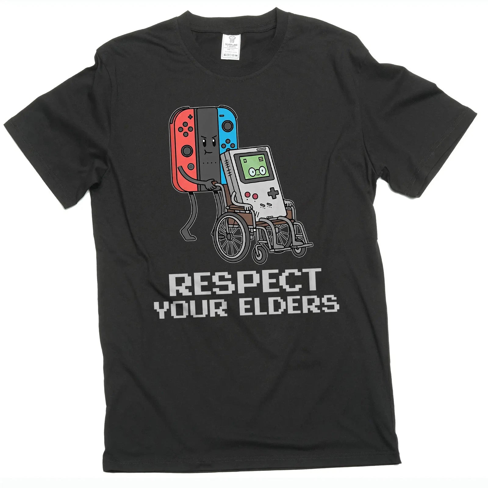 Men's funny video gaming classic gamer T-shirt respect your elders gaming tee