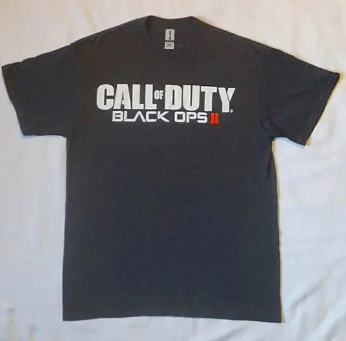 CALL OF DUTY BLACK OPS II Charcoal Grey SS Crew Neck Graphic Tee