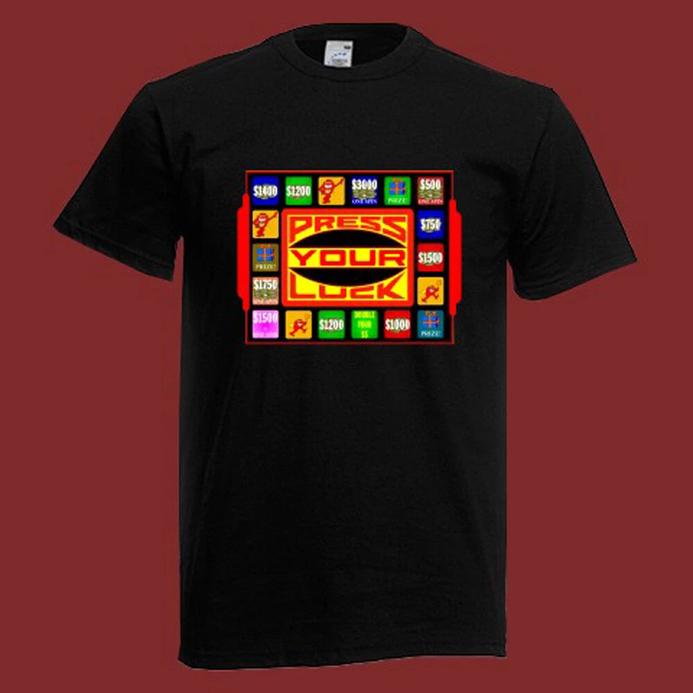 Press Your Luck Game Show Men's Black Size S-5XL