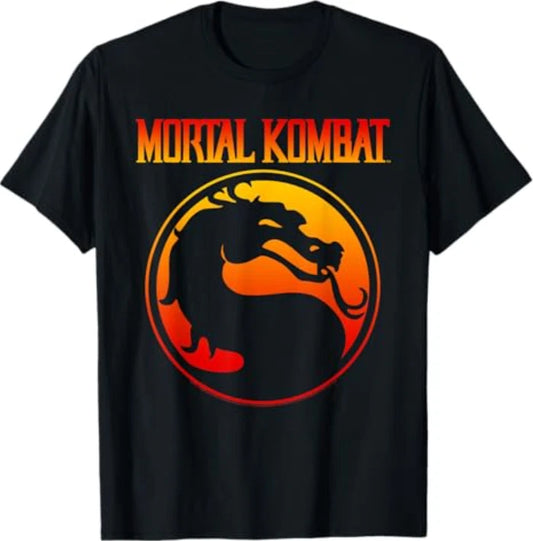 Mortal Kombat Klassic Dragon Gradient Logo Video Game T-Shirt