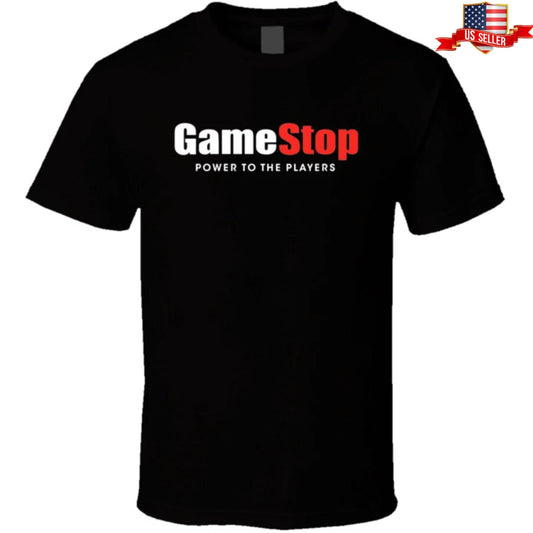 GameStop Power To The Players T-Shirt Retro Gaming Tee Gamer Merch Top