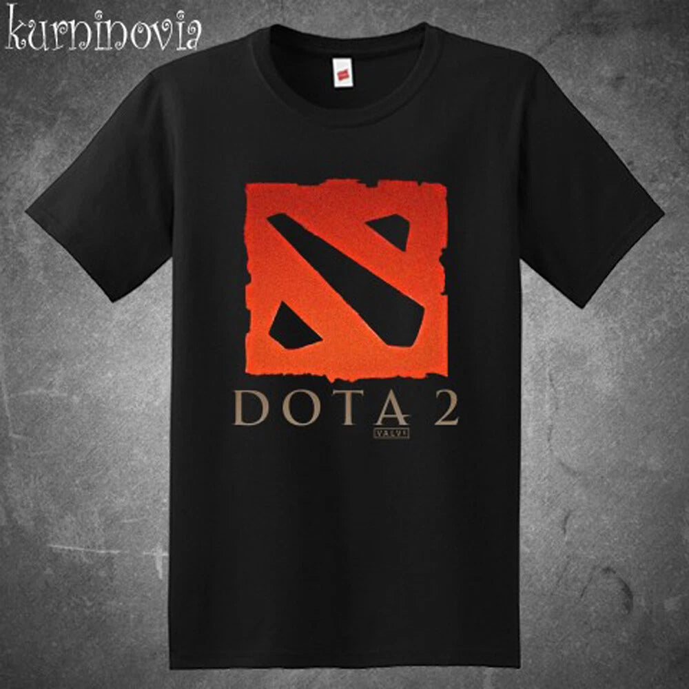 DOTA 2 Video Game Men's Black Size S to 5XL