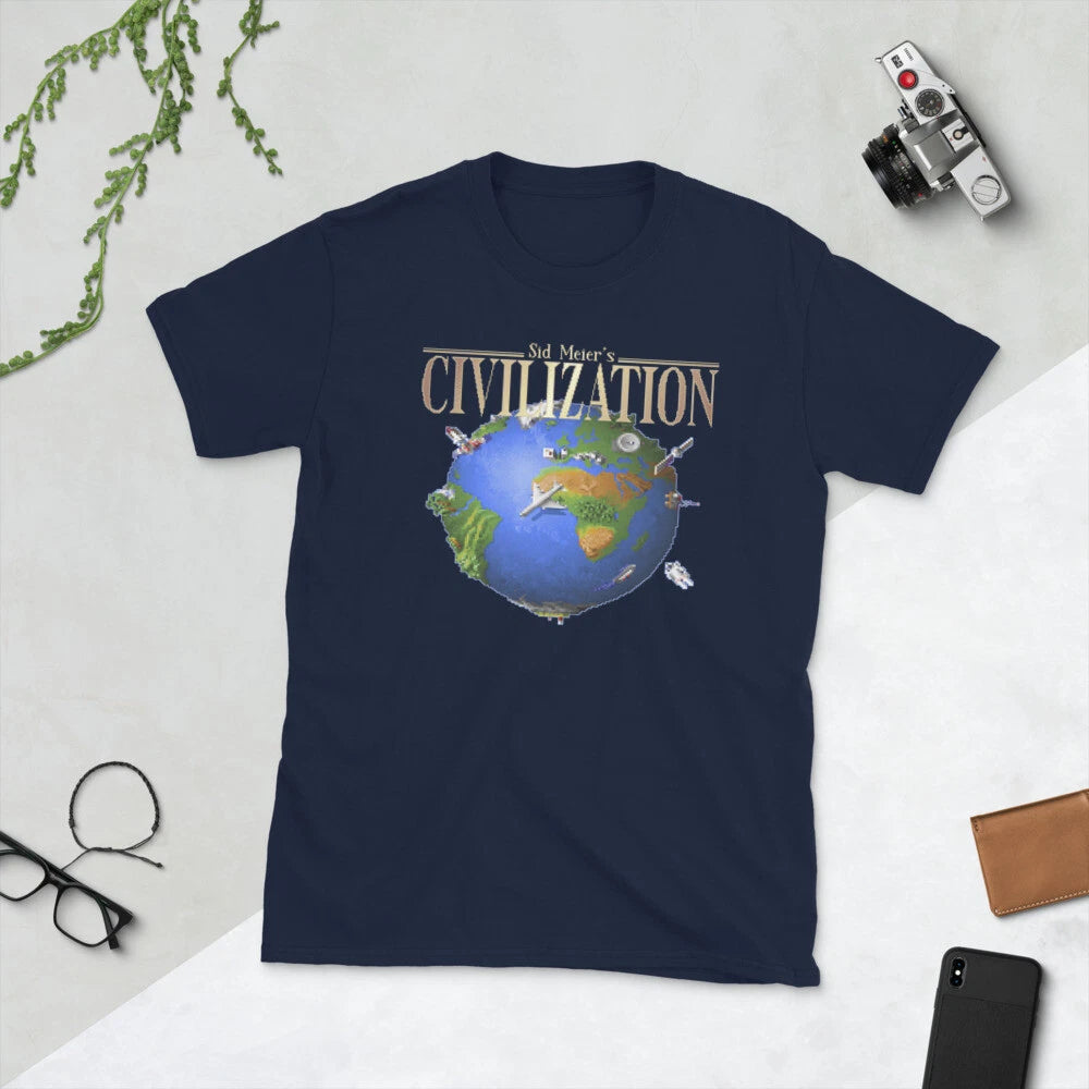 Civilization I Strategy Video Game Sid Meier Short-Sleeve Unisex T-Shirt