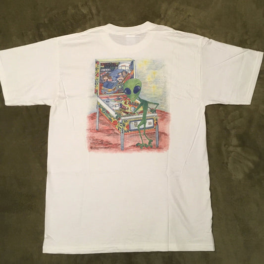 Alien Pinball Theme Gaming Arcade Skate Shirt T-Shirt Gildan Heavy Cotton - New