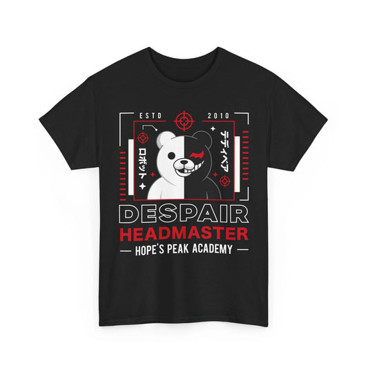 Despair Headmaster Aesthetic Unisex T-Shirt. Danganronpa Video Games and Anime.