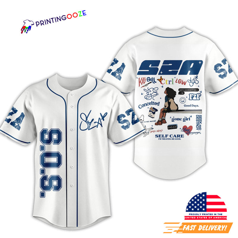 SZA SOS Merch Signature Baseball Jersey