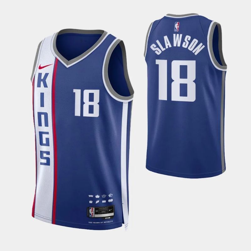 sacramento kings #18 jalen slawson 2023-24 city edition swingman jersey