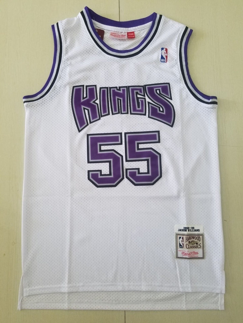 sacramento kings #55 jason williams Kings 55 White Retro s-xxl Style 2