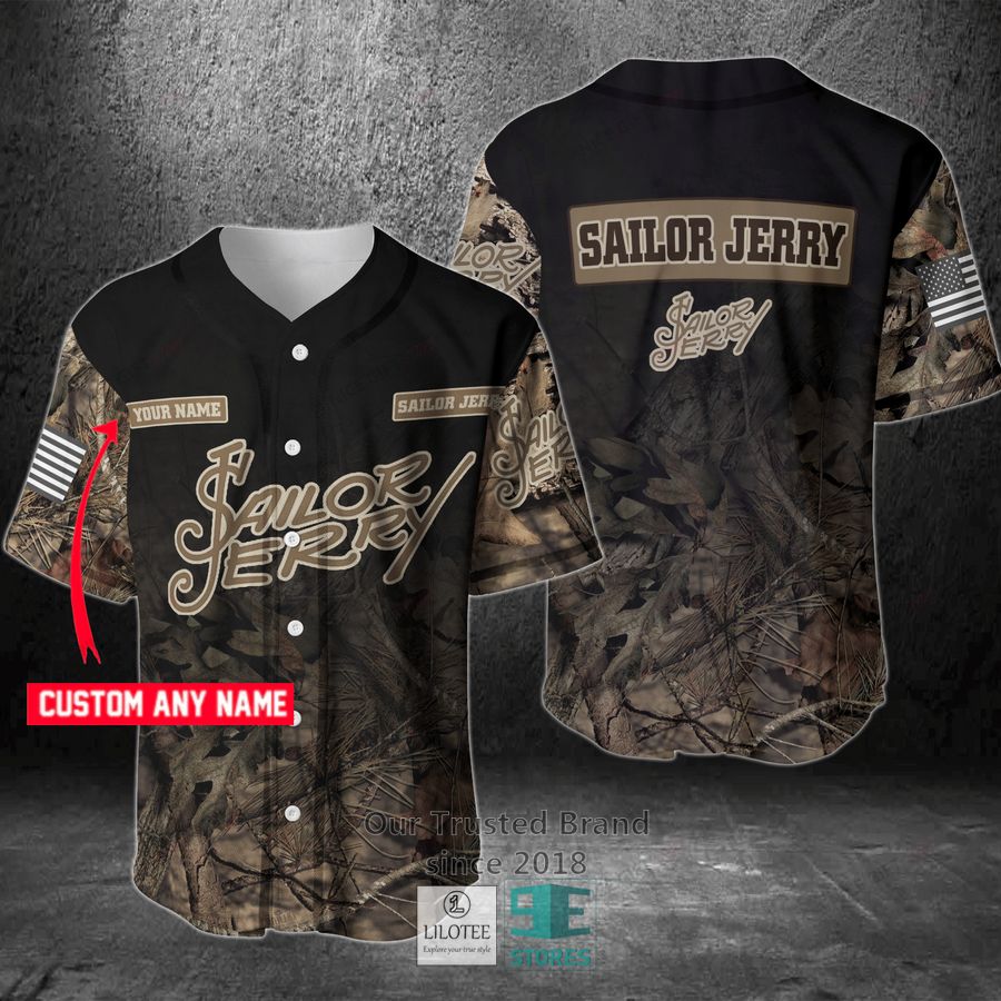 Sailor Jerry Your Name Hunting Baseball Jersey