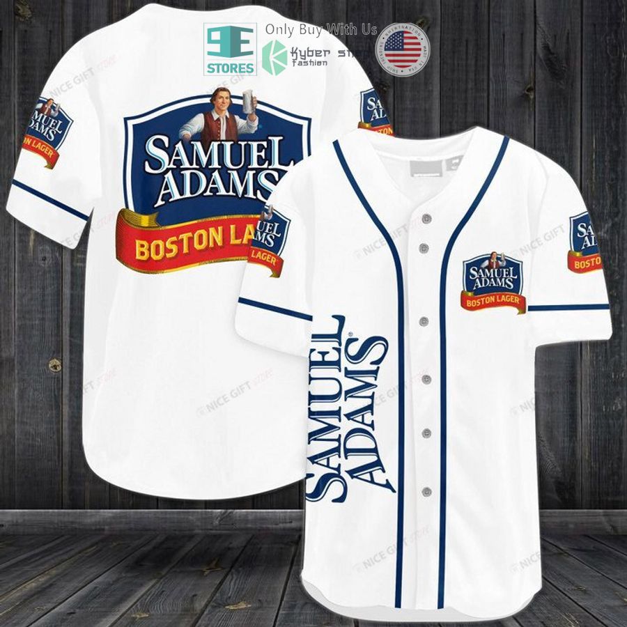 BEST Samuel Adams Boston Lager logo white Baseball Jersey