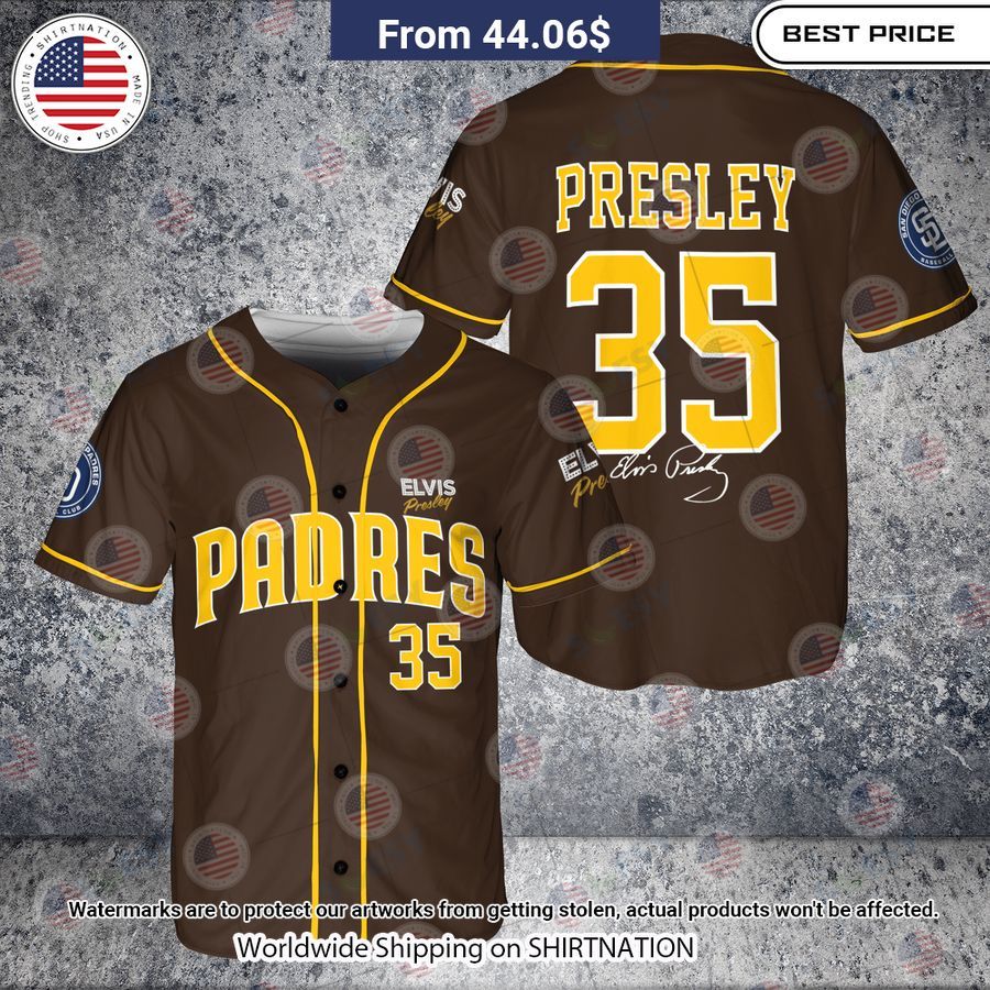 San Diego Padres 35 Elvis Presley Baseball Jersey