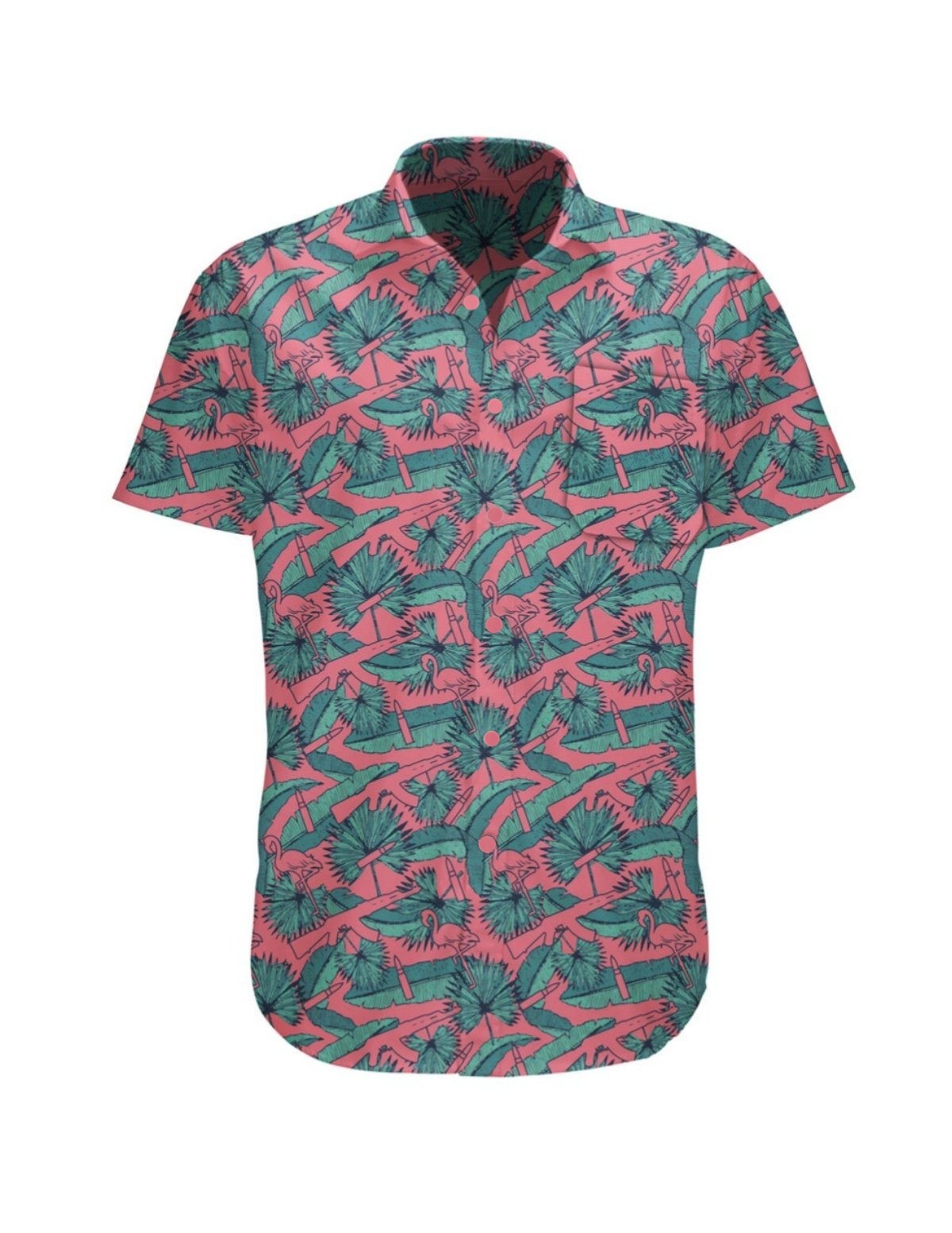 AK Tropical Button-up T-Shirts, Hoodie, Sweatshirt | WearSparks.com (Image 1)