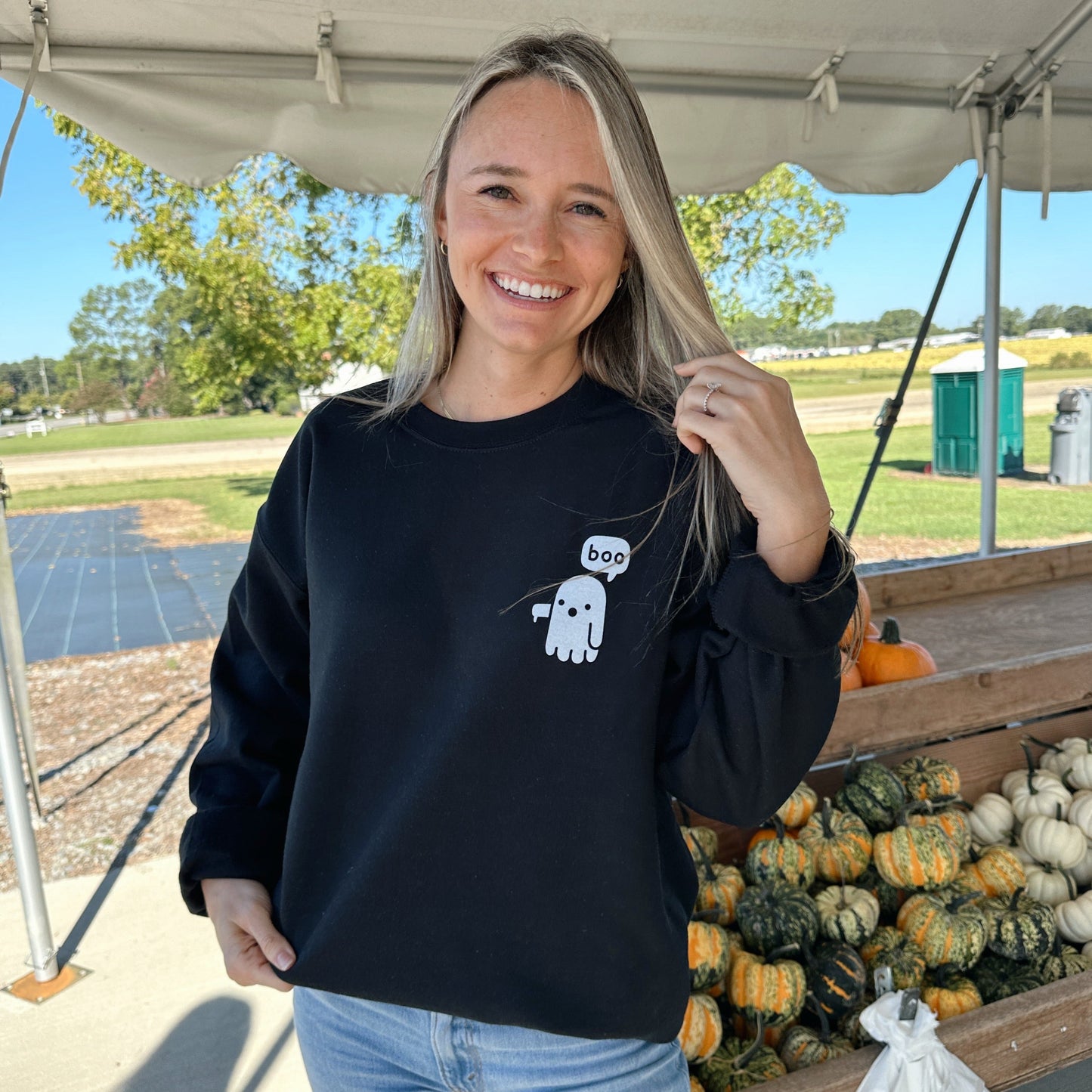 Boo Ghost (Left Chest) T-Shirts, Hoodie, Sweatshirt | WearSparks.com (Image 4)