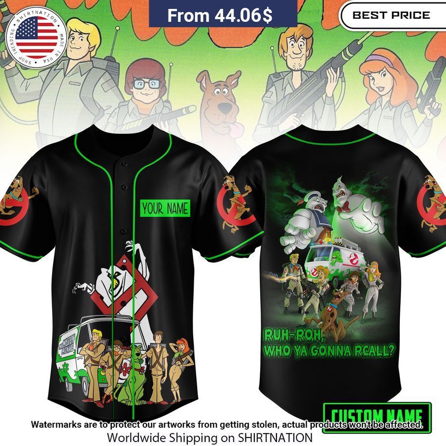 Scooby-Doo Ghostbusters Custom baseball Jersey