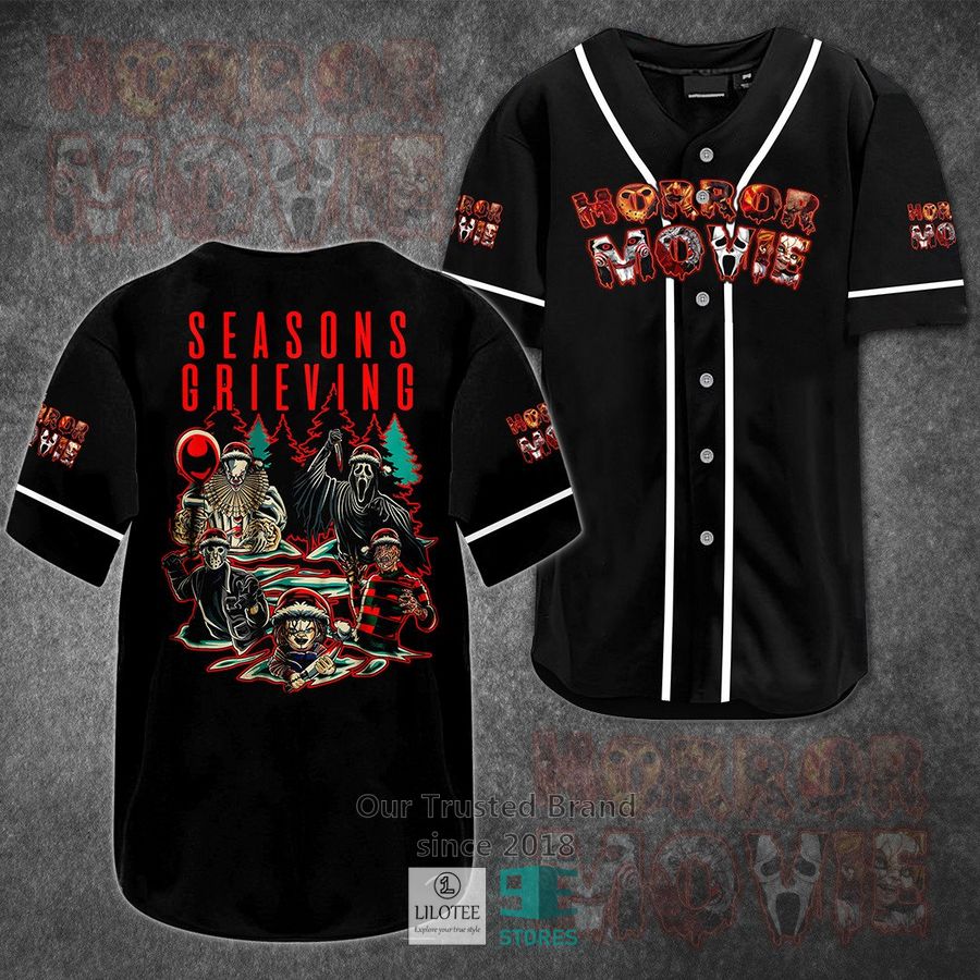 Season Grieving Horror Movie Black Baseball Jersey