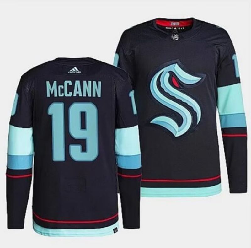 seattle kraken #19 jared mccann navy