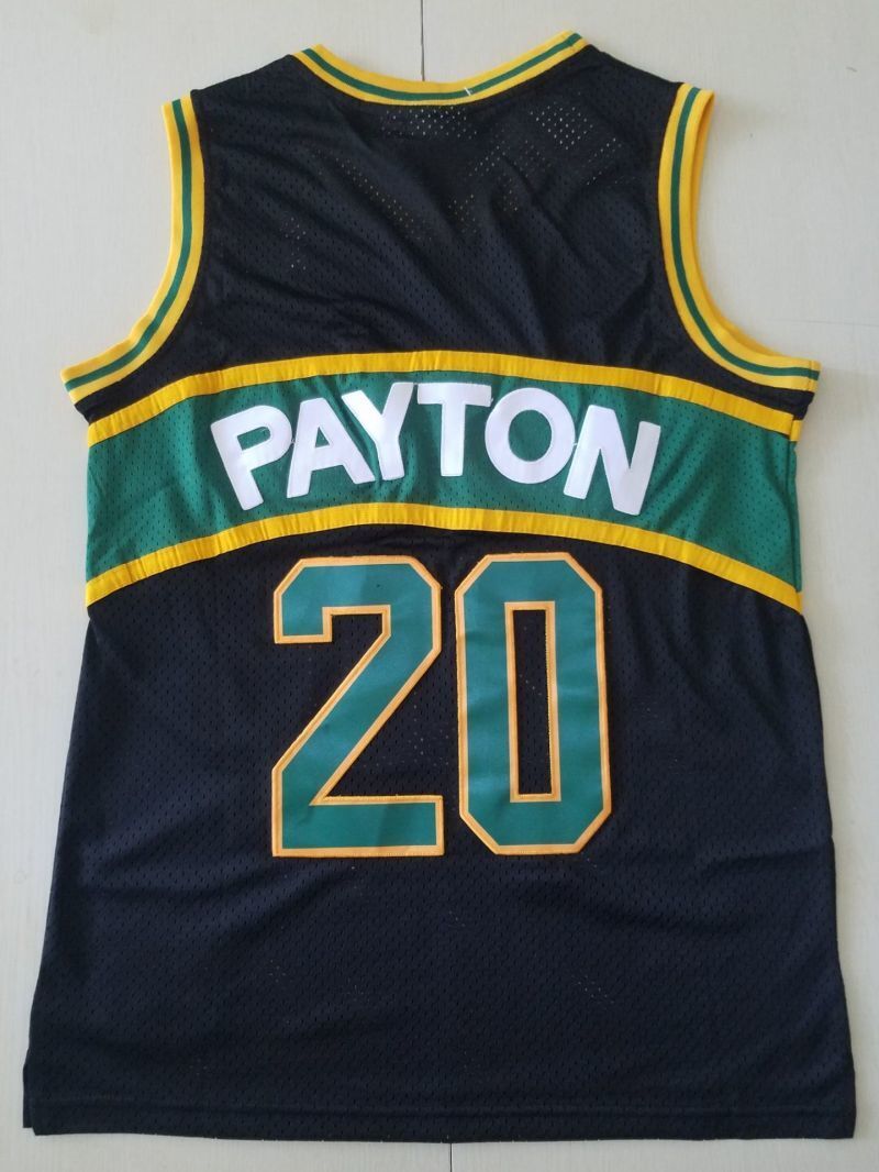 seattle supersonics #20 gary payton Supersonics 20 Black s-xxl Style 1