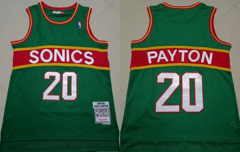 seattle supersonics #20 gary payton Supersonics 20 # · Payton Green Retro Jersey