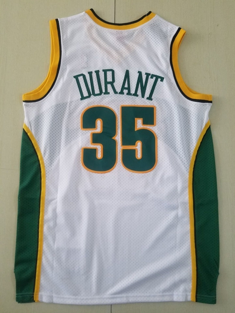 seattle supersonics #35 kevin durant Supersonics 35 White Retro s-xxl Style 2