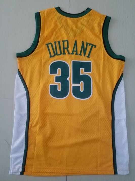 seattle supersonics #35 kevin durant Supersonics 35 Yellow Retro s-xxl Style 2