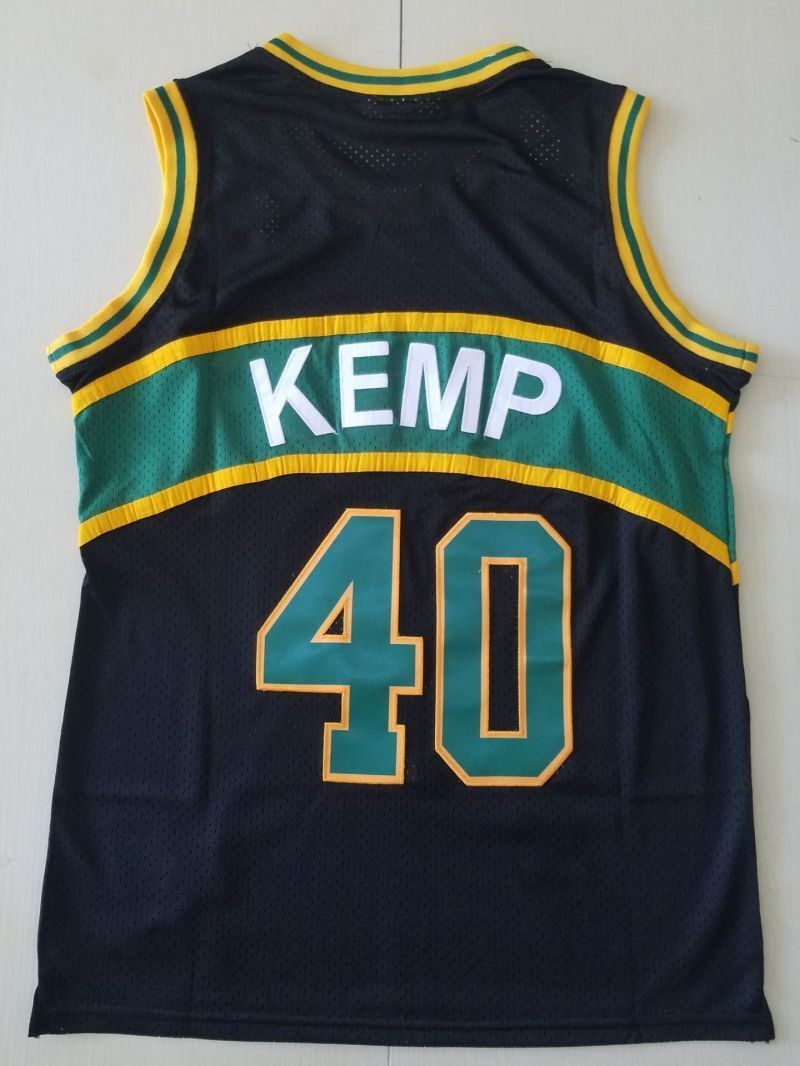 seattle supersonics #40 shawn kemp Supersonics 40 Black s-xxl Style 1