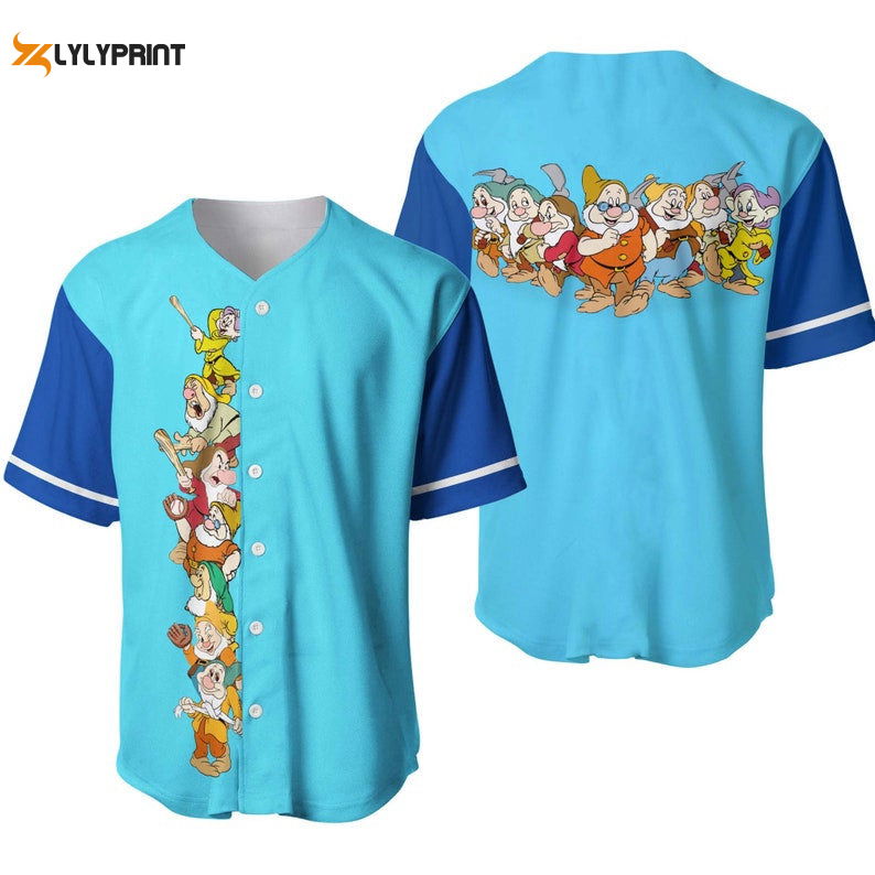 Seven Dwarfs Snow White All Over Print Baseball Jersey - lylyprint.com T-Shirts, Hoodie, Sweatshirt | WearSparks.com