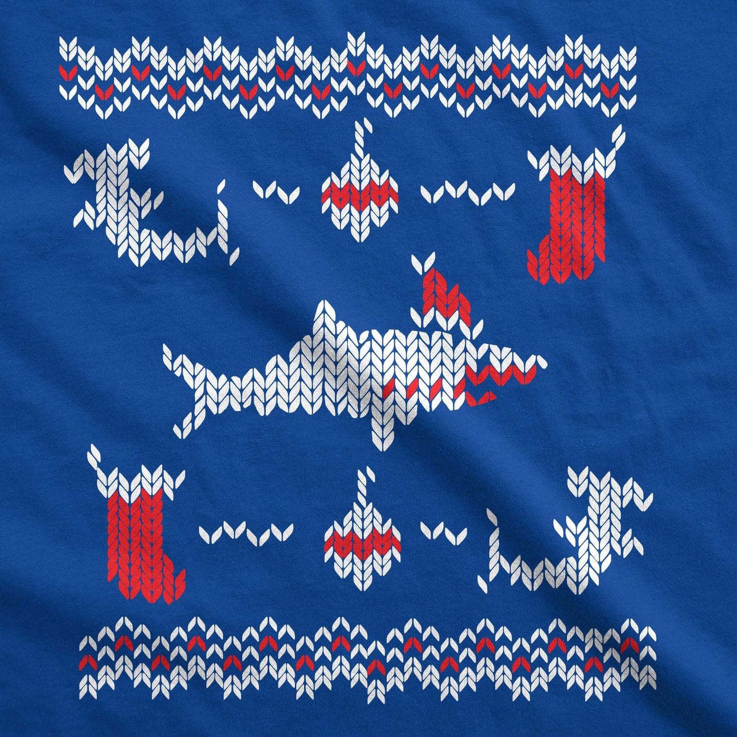 Shark Bite Ugly Christmas Sweater Men's T Shirt Hoodie, Sweatshirt | WearSparks.com (Image 2)