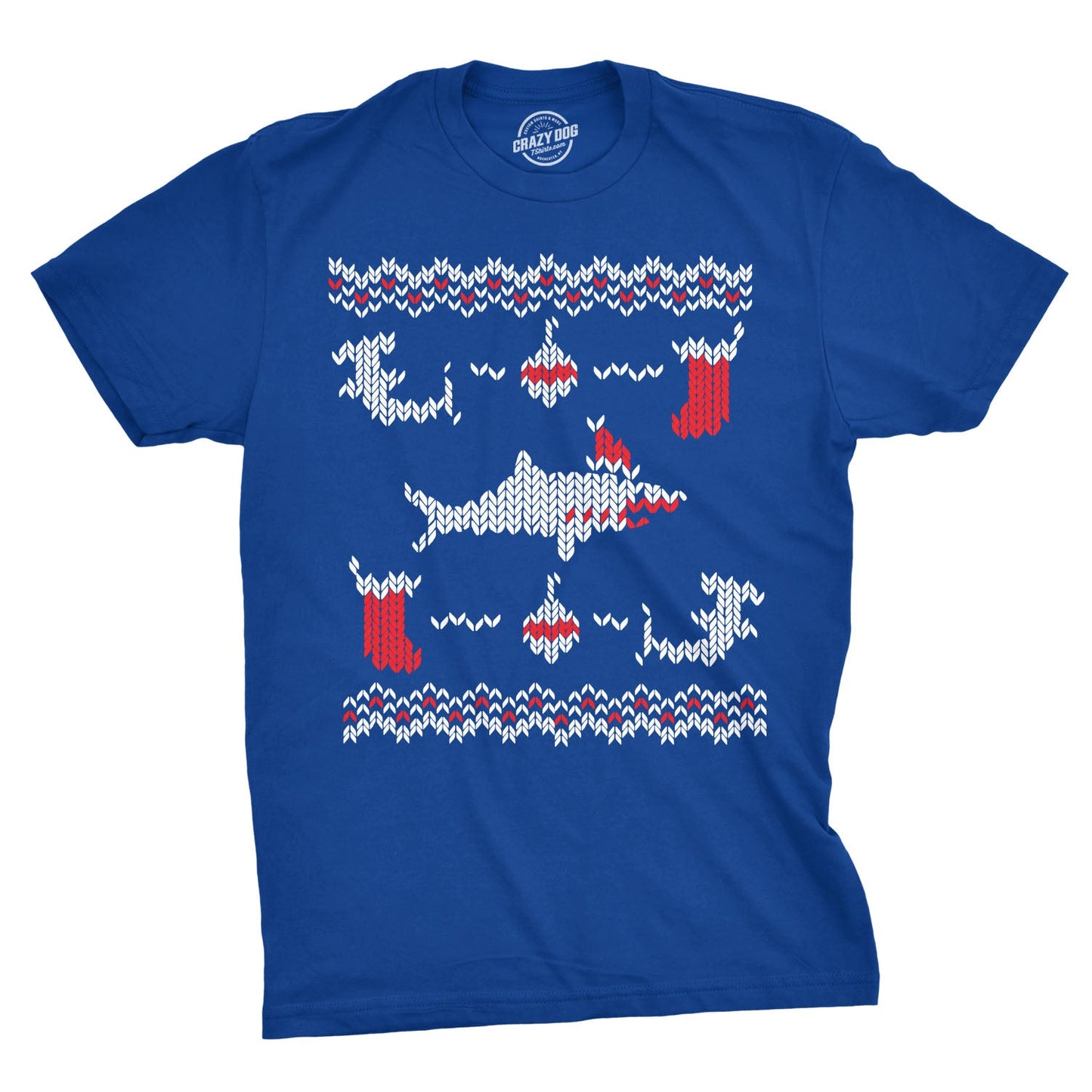 Shark Bite Ugly Christmas Sweater Men's T Shirt Hoodie, Sweatshirt | WearSparks.com (Image 1)