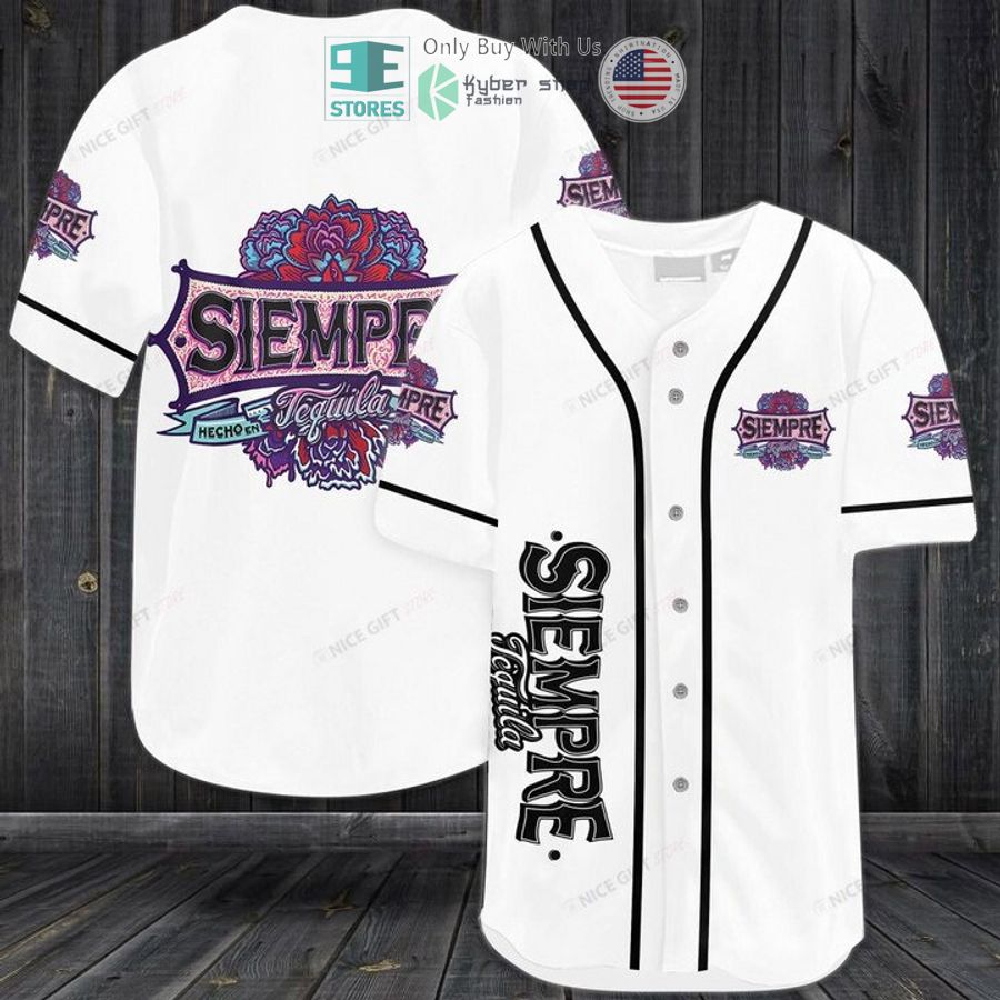 BEST Siempre Tequila logo white Baseball Jersey