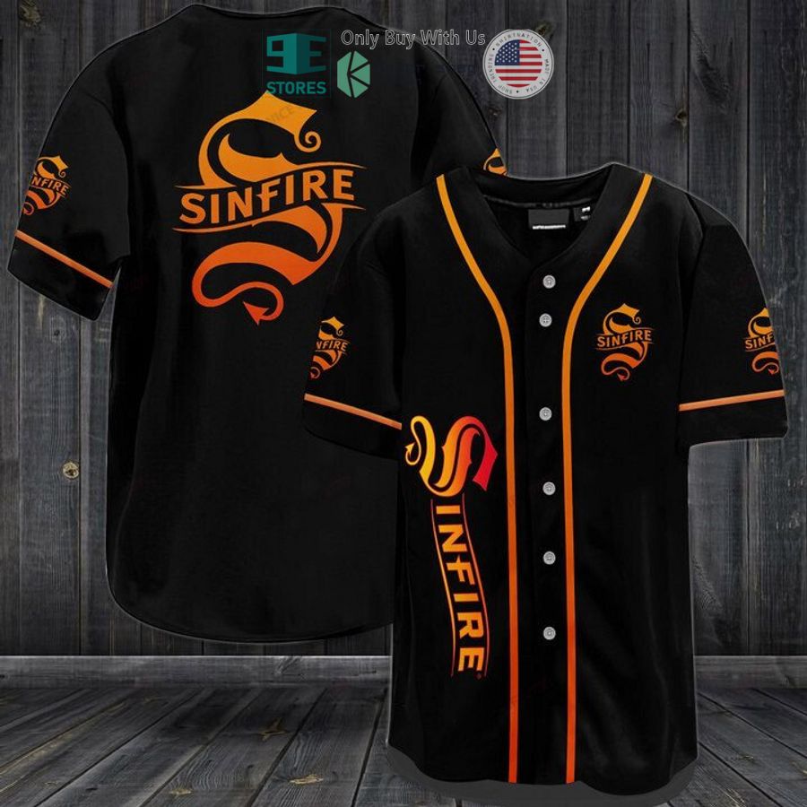 BEST Sinfire logo black Baseball Jersey