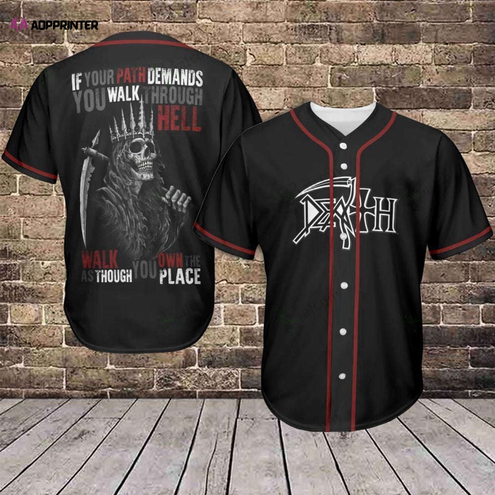 Skull Walk Through Hell Baseball Jersey - Stylish and Edgy Design - Aopprinter T-Shirts, Hoodie, Sweatshirt | WearSparks.com