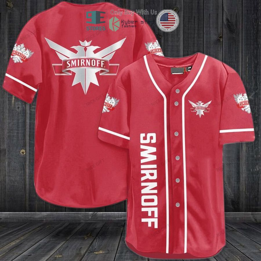 BEST Smirnoff logo red Baseball Jersey